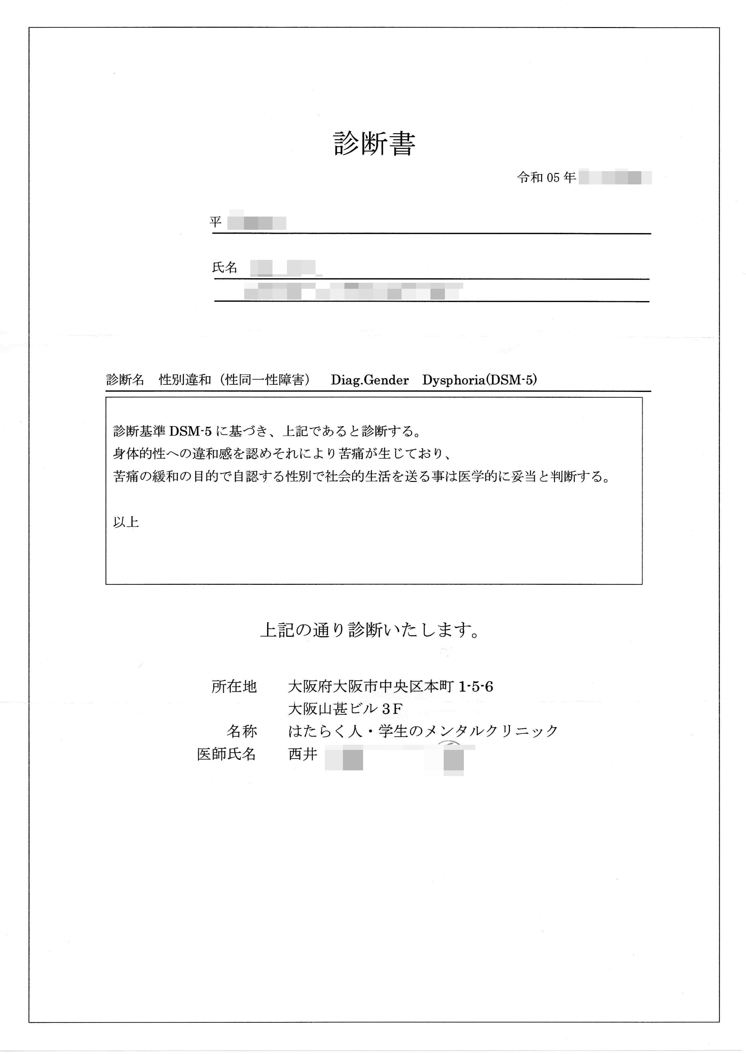 診断書